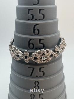 Vintage Trifari KTF Bracelet Alfred Philippe Rhinestone Art Deco Link