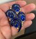 Vintage Trifari L'Orient Blue Enamel Rhinestone Pin Brooch Alfred Philippe BIN
