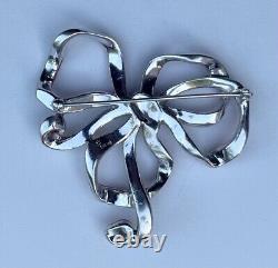Vintage'Trifari' Red Enamel & Rhinestone Bow Brooch, Alfred Phillipe Design