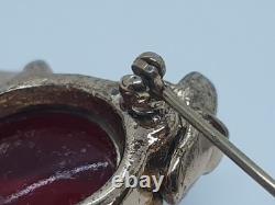 Vintage Trifari Red Glass Jelly Belly Fish Brooch 1952 Alfred Philippe Vintage Trifari Red Glass Jelly Belly Fish Brooch 1952 Alfred Philippe