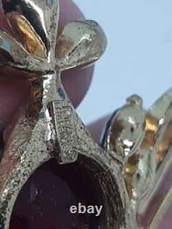 Vintage Trifari Red Glass Jelly Belly Fish Brooch 1952 Alfred Philippe