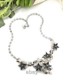 Vintage Trifari Rhinestone Star Necklace-Pat. Pend. Alfred Philippe BOOK PIECE