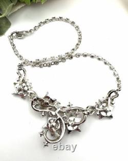 Vintage Trifari Rhinestone Star Necklace-Pat. Pend. Alfred Philippe BOOK PIECE