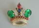 Vintage Trifari Royal Crown Pin Large 1 7/8 Alfred Philippe 1955-69