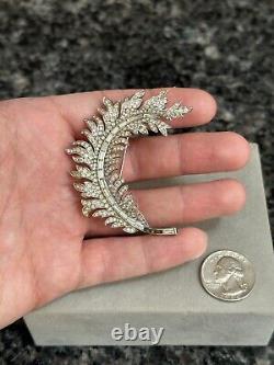 Vintage Trifari Royal Plume Collection Leaf Feather Brooch Pin Alfred Philippe