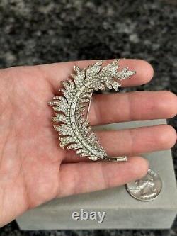 Vintage Trifari Royal Plume Collection Leaf Feather Brooch Pin Alfred Philippe