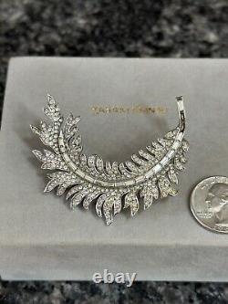 Vintage Trifari Royal Plume Collection Leaf Feather Brooch Pin Alfred Philippe