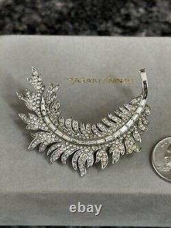 Vintage Trifari Royal Plume Collection Leaf Feather Brooch Pin Alfred Philippe