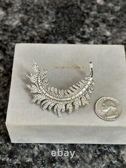 Vintage Trifari Royal Plume Collection Leaf Feather Brooch Pin Alfred Philippe