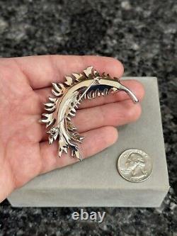 Vintage Trifari Royal Plume Collection Leaf Feather Brooch Pin Alfred Philippe