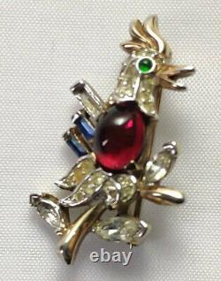 Vintage Trifari with Crown, Alfred Philippe, Pat Pend (153,311) Rooster Brooch