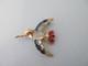 Vintage signed TRIFARI moghul kingfisher bird brooch pin alfred philippe