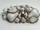Vintage signed Trifari ALFRED PHILIPPE White Milk Glass Pear Bracelet 1950's