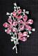 Vng TRIFARI Pat#169,105 Designer Alfred Philippe Pink Rhinestones FLOWER Brooch