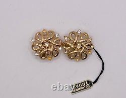 Vntg 1952 Alfred Philippe Trifari Gold Swirl RS Bracelet & Earrings JCS