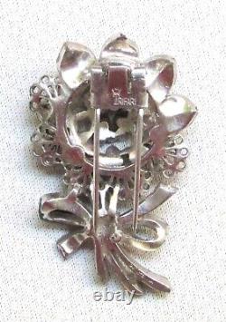 Vt Bouquet of Flowers Clip Brooch CROWN TRIFARI 125348 Sign Alfred Philippe 444j