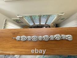 Vtg 1930s KTF Trifari Alfred Philippe Deco Wide Rhinestone Rhodium Pl BRACELET