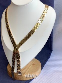 Vtg 1940's Alfred Philippe Trifari Honeycomb Cravat 18 Jewelry Box Clasp