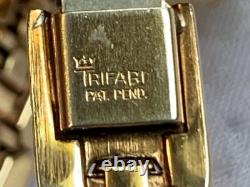 Vtg 1940's Alfred Philippe Trifari Honeycomb Cravat 18 Jewelry Box Clasp