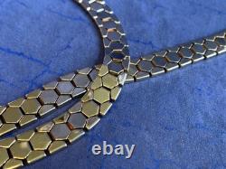 Vtg 1940's Alfred Philippe Trifari Honeycomb Cravat 18 Jewelry Box Clasp