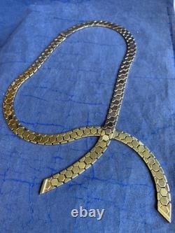 Vtg 1940's Alfred Philippe Trifari Honeycomb Cravat 18 Jewelry Box Clasp