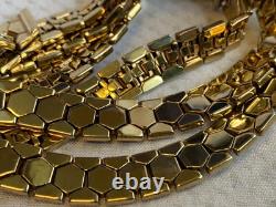 Vtg 1940's Alfred Philippe Trifari Honeycomb Cravat 18 Jewelry Box Clasp