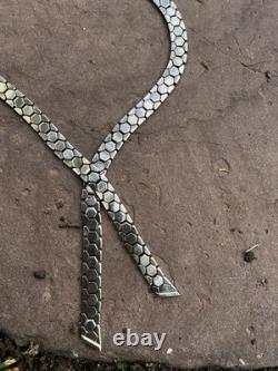 Vtg 1940s Crown Trifari Alfred Philippe Honeycomb Silver Tone Rare Necklace