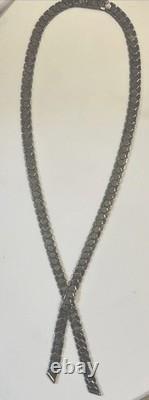 Vtg 1940s Crown Trifari Alfred Philippe Honeycomb Silver Tone Rare Necklace