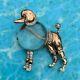 Vtg 40s Trifari Alfred Philippe Sterling & Clear Glass Jelly Belly Poodle Brooch