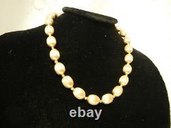 Vtg Alfred Philippe Crown Trifari Gold Plated Textured Chunky Beads Necklace