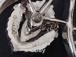 Vtg Alfred Philippe Crown Trifari White Rhinestone Silver Necklace Bracelet Set