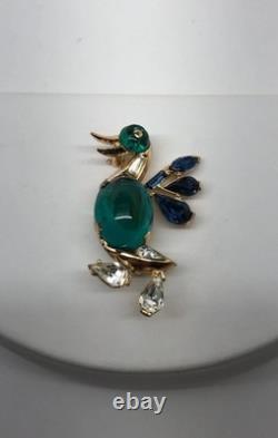 Vtg Alfred Philippe Trifari Brooch Jelly Belly Duck Brooch Pin Orig Box Rare Vtg Alfred Philippe Trifari Brooch Jelly Belly Duck Brooch Pin Orig Box Rare
