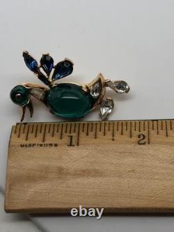 Vtg Alfred Philippe Trifari Brooch Jelly Belly Duck Brooch Pin Orig Box Rare Vtg Alfred Philippe Trifari Brooch Jelly Belly Duck Brooch Pin Orig Box Rare