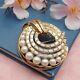 Vtg Alfred Philippe Trifari Simulated Pearl Swirl Clear Rhinestone Gold Tone Pin
