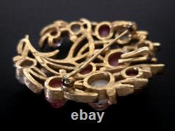 Vtg CROWN TRIFARI ALFRED PHILIPPE UNDER THE SEA Pink Moonglow Jelly Belly Pin