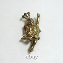 Vtg CROWN TRIFARI Right Facing Heavenly Twin Alfred Philippe Gold Tone Pin AS IS