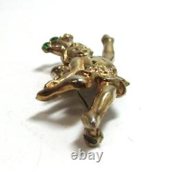 Vtg CROWN TRIFARI Right Facing Heavenly Twin Alfred Philippe Gold Tone Pin AS IS
