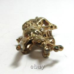 Vtg CROWN TRIFARI Right Facing Heavenly Twin Alfred Philippe Gold Tone Pin AS IS