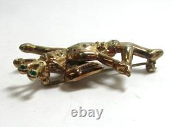 Vtg CROWN TRIFARI Right Facing Heavenly Twin Alfred Philippe Gold Tone Pin AS IS