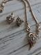 Vtg Crown TRIFARI Alfred Philippe 1950's Rhinestone Gold Tone Necklace/Earrings