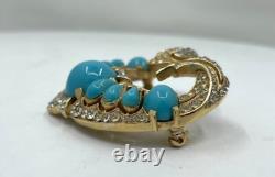 Vtg Crown TRIFARI Alfred Philippe Jewels of India Heart Moghul Brooch Signed