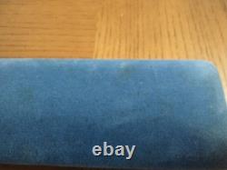 Vtg Crown Trifari Alfred Philippe Clear Stone Birthday Ribbon Link Bracelet Box