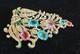 Vtg Crown Trifari Alfred Philippe FRUIT SALAD Rhodium Fur Clip Pin Signed