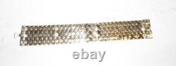 Vtg Crown Trifari Alfred Philippe Goldtone Honeycomb Bracelet