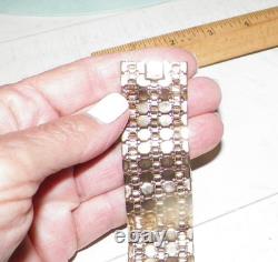 Vtg Crown Trifari Alfred Philippe Goldtone Honeycomb Bracelet