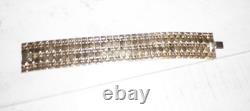 Vtg Crown Trifari Alfred Philippe Goldtone Honeycomb Bracelet