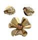 Vtg. Crown Trifari Alfred Philippe MCM Amber Rhinestone Brooch & Earring Set