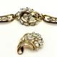 Vtg Crown Trifari Alfred Philippe Panel Bracelet Brooch Demi Set Rhinestones