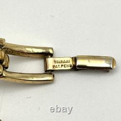 Vtg Crown Trifari Alfred Philippe Panel Bracelet Brooch Demi Set Rhinestones