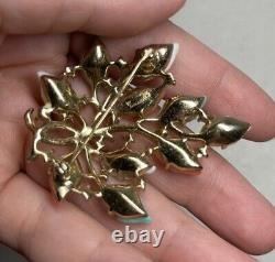 Vtg Crown Trifari Alfred Philippe Rare Fruit Salad Clip On Earrings And Brooch